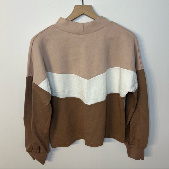 Fixmatti Brown Colorblock 2-Piece Sweatsuit Set, Size XL, Sweatshirt & Joggers - Picture 8 of 16